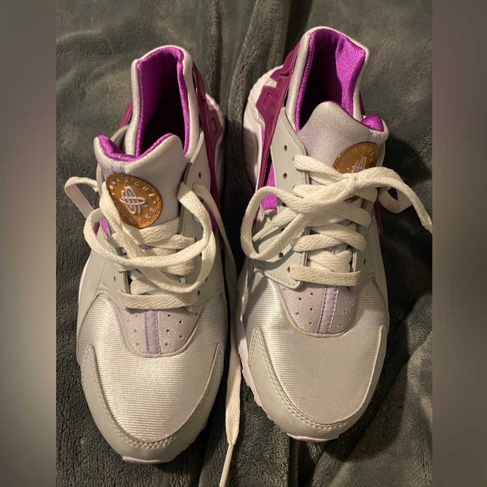 Pink/Purple Silver Nike Huaraches